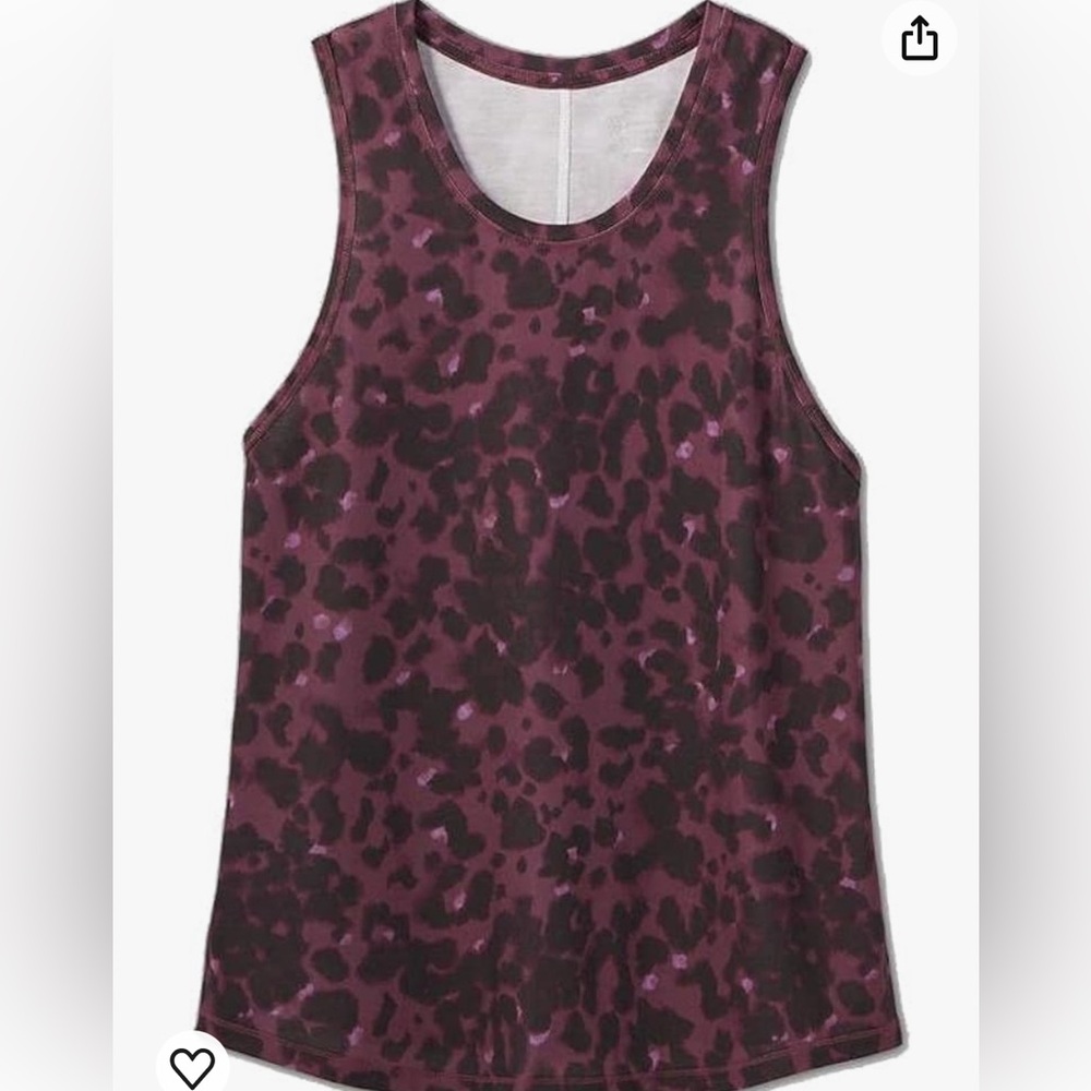 All in Motion leopard print active tank top, size small